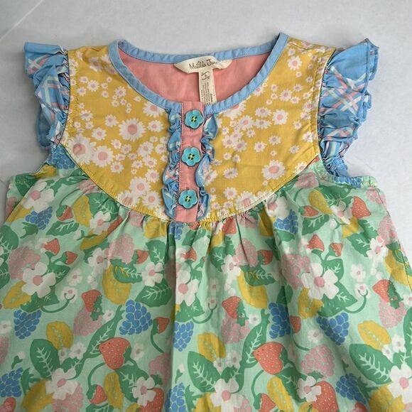 Matilda Jane Strawberry yellow and green sundress size 6 EUC - Picture 3 of 12